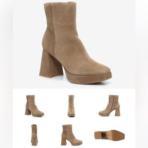 NWOT Dolce Vita Taupe Gracie Platform Bootie size 7 M